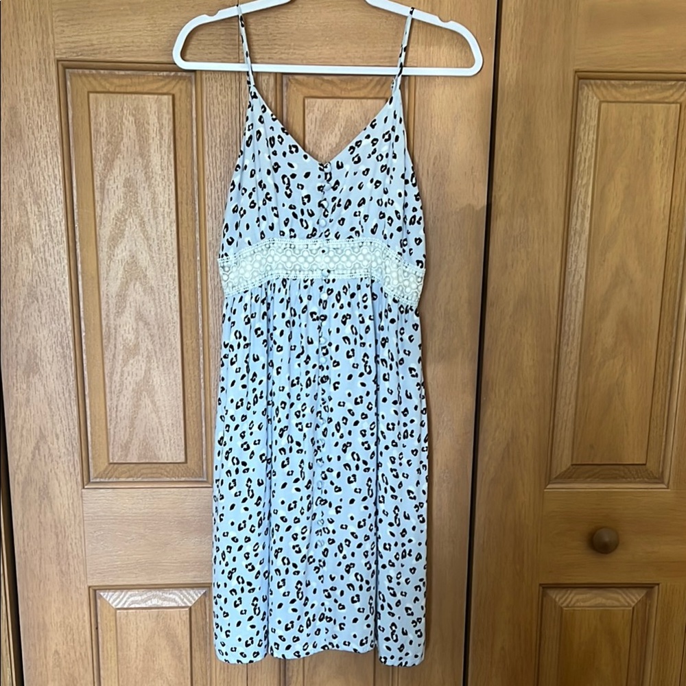White Birch Leopard Print Midi Dress
